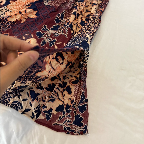 Angie Boho Patchwork Print Spaghetti Strap Midi Dress - Size M - Picture 10 of 10